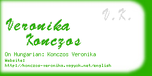 veronika konczos business card